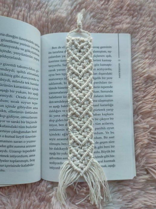 Macrame Heart Bookmark 