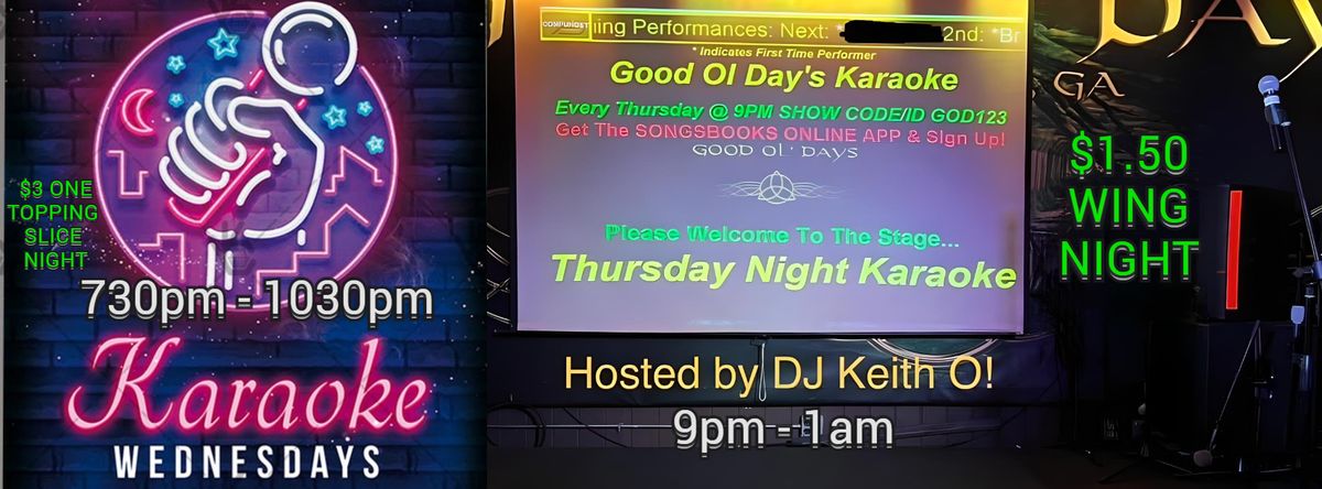 Karaoke Wednesdays! (730pm-1030pm)