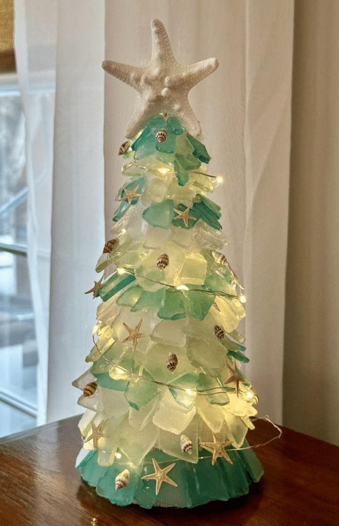 Sea Glass Light Up Tree