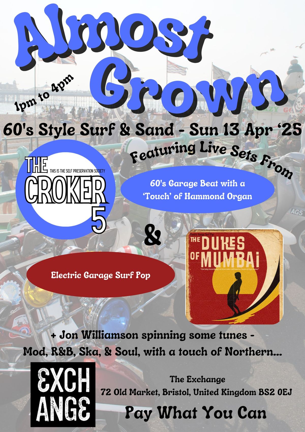 Live - The Croker 5 & The Dukes of Mumbai. 60\u2019s style surf and sand. 