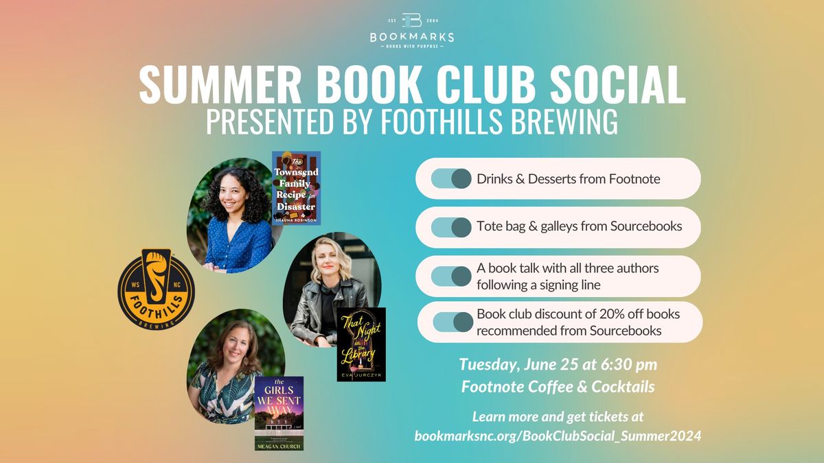Summer Book Club Social presented by Foothills Brewing