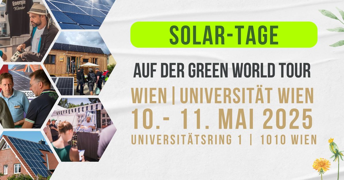 Solar-Tage auf der Green World Tour Wien | 10.+11. Mai 2025