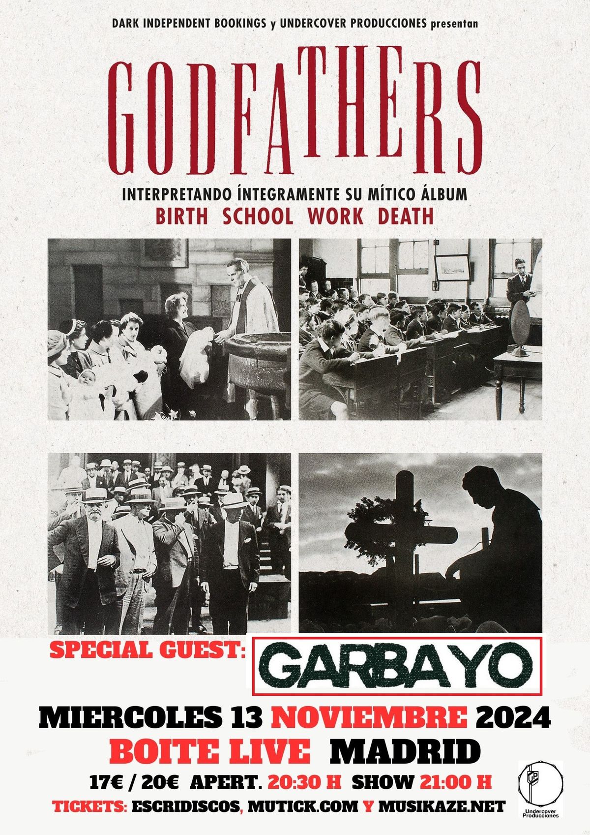 THE GODFATHERS (UK) + GARBAYO en Madrid, BOITE LIVE