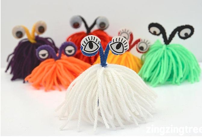 Let\u2019s Craft! Yarn Monsters in Little Red Schoolhouse