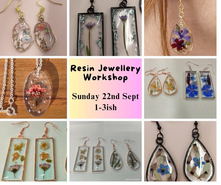 Resin Jewellery Workshop - Spotlight Creative Studio, Sunday 22nd Sept, 1:00-3ish