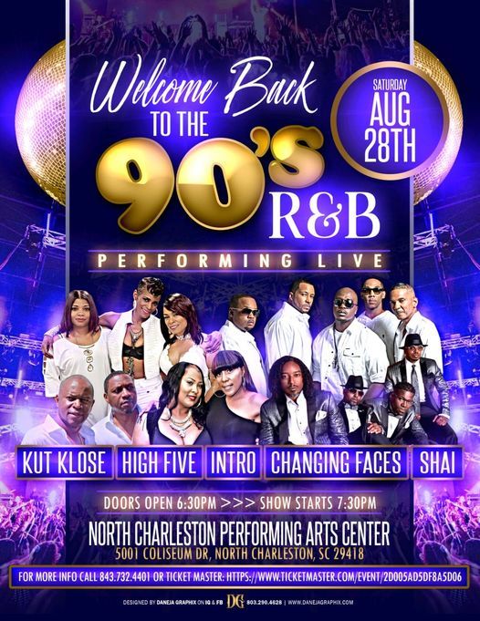 back to the 90s R&B concert, North Charleston Coliseum and