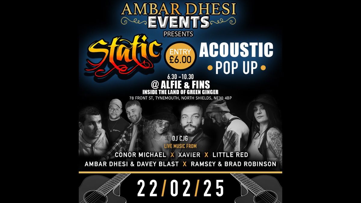 A.D Events Presents: Static Acoustic Pop Up! @Alfie & Fins