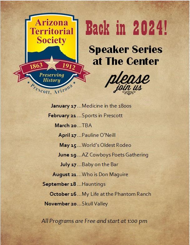 Arizona Territorial Society - Speaker Series at The Center