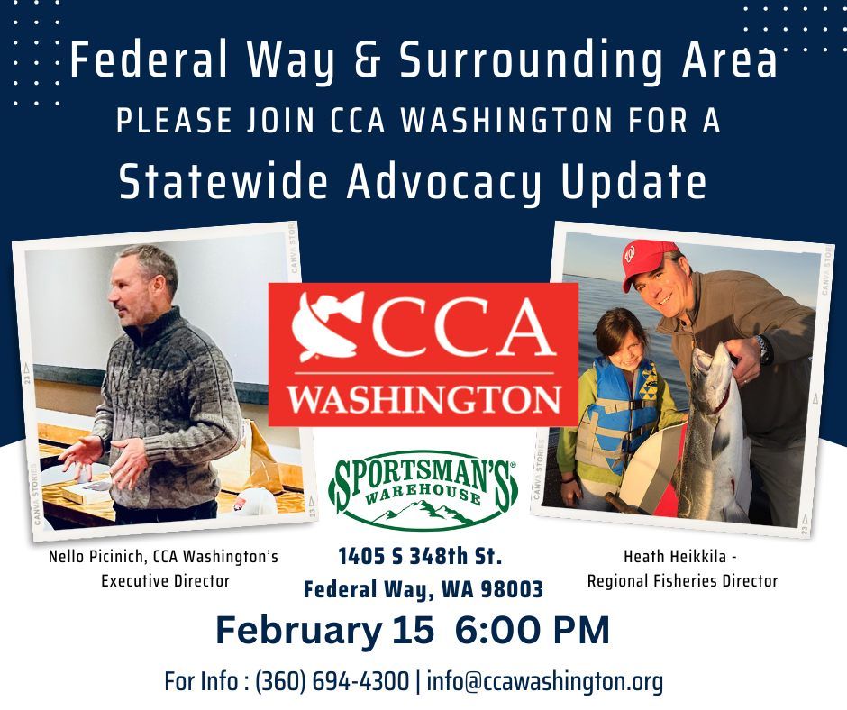 CCA SeaTac Kickoff Meeting, Sportsman's Warehouse Federal Way (Federal