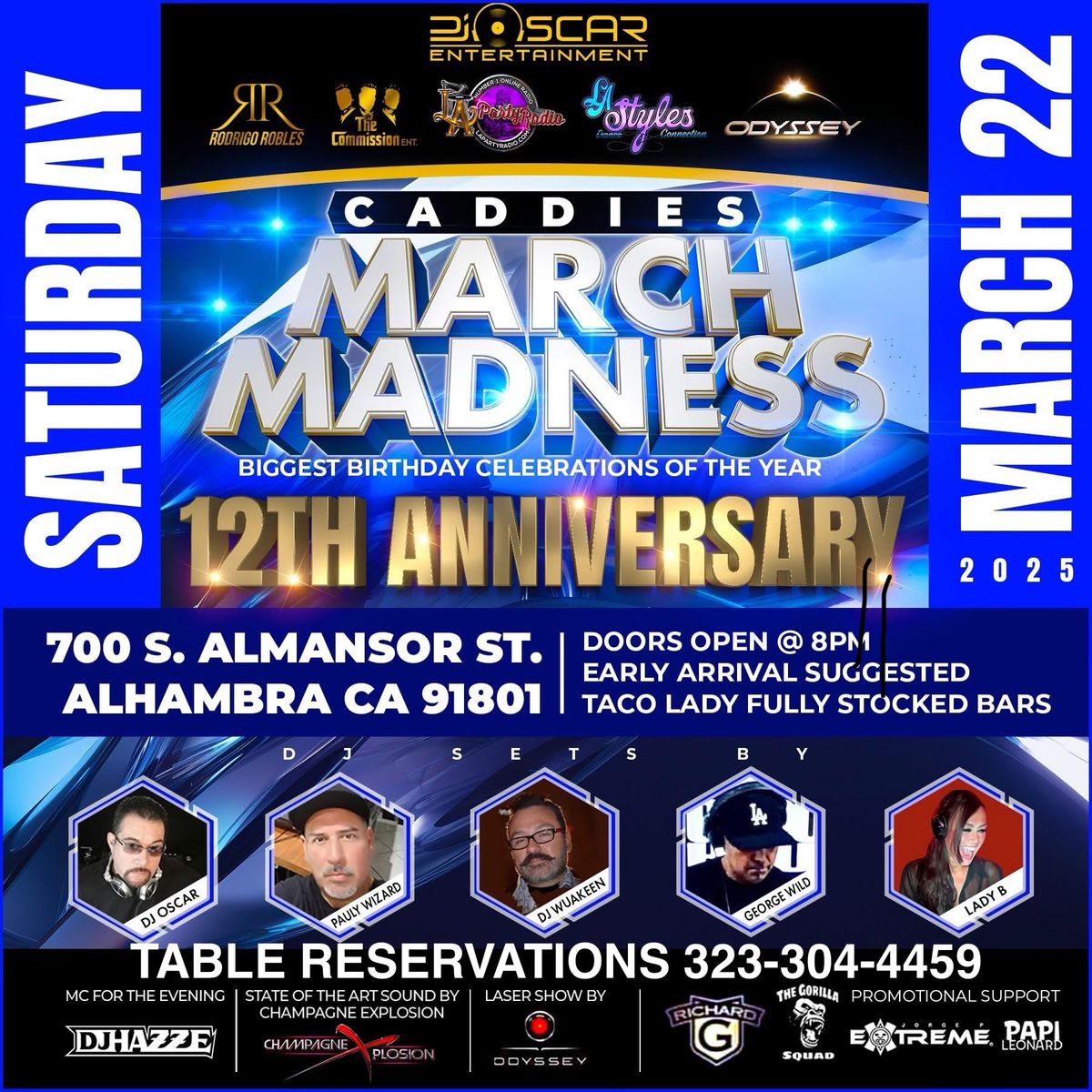 CADDIES MARCH MADNESS 12 YEAR ANNIVERSARY 