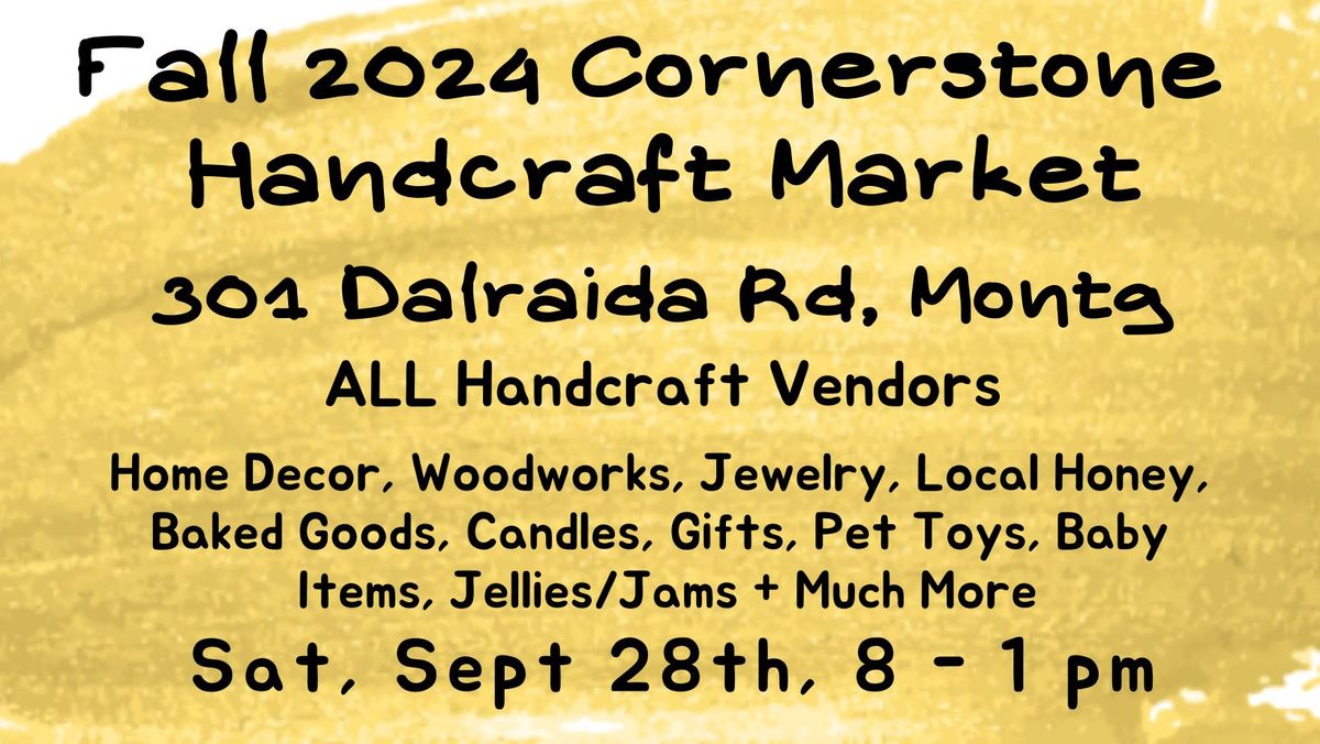 Fall 2024 Cornerstone Handcraft Market