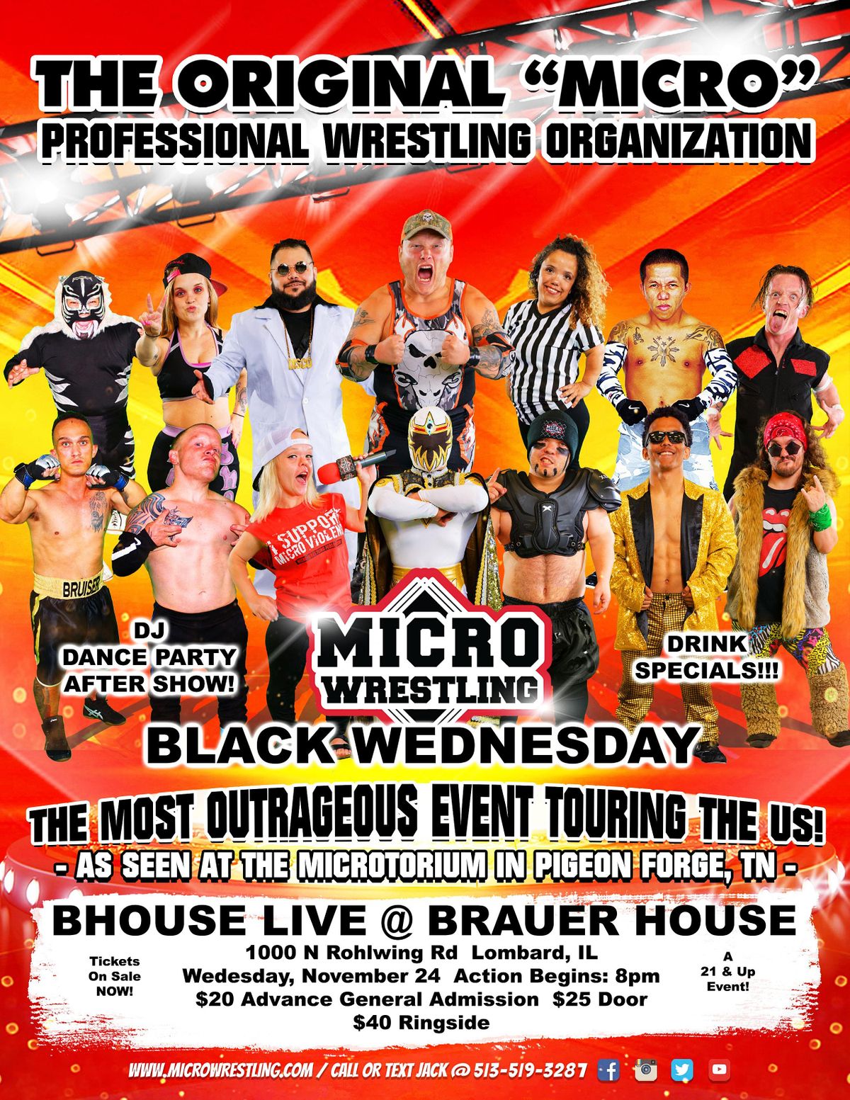 Micro Wrestling at Brauer House \/ B-House Live!