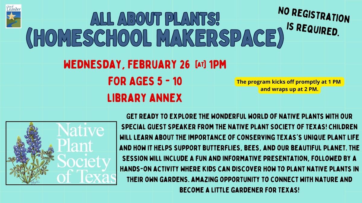 All About Plants! (Homeschool Makerspace)