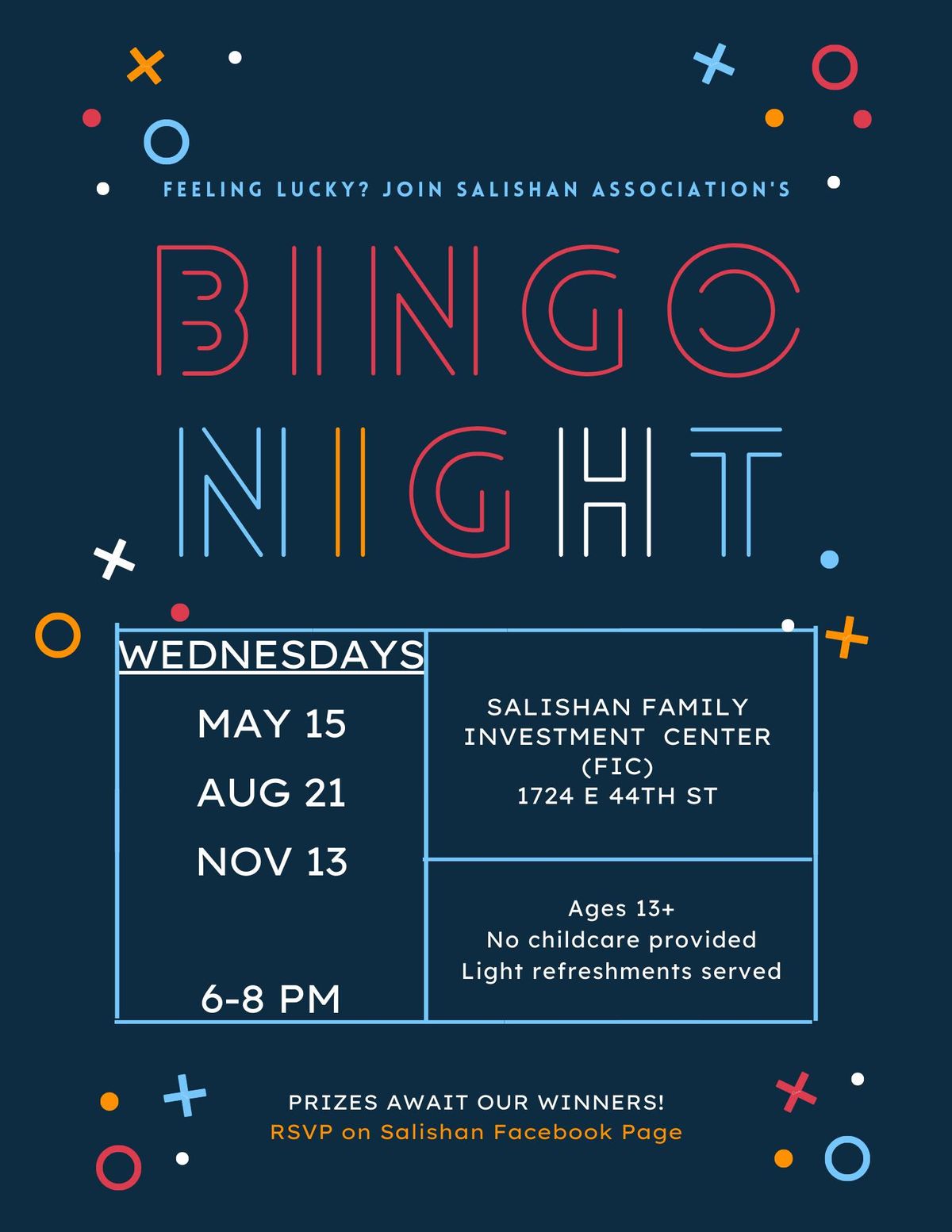 Salishan BINGO Night - Quarterly