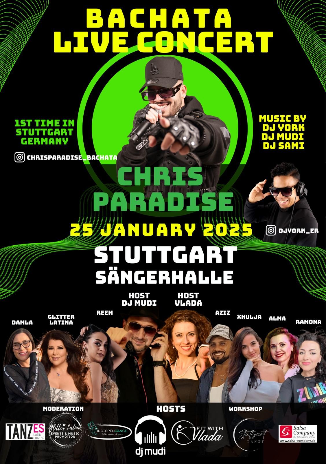 Chris Paradise Bachata Live Konzert in Stuttgart