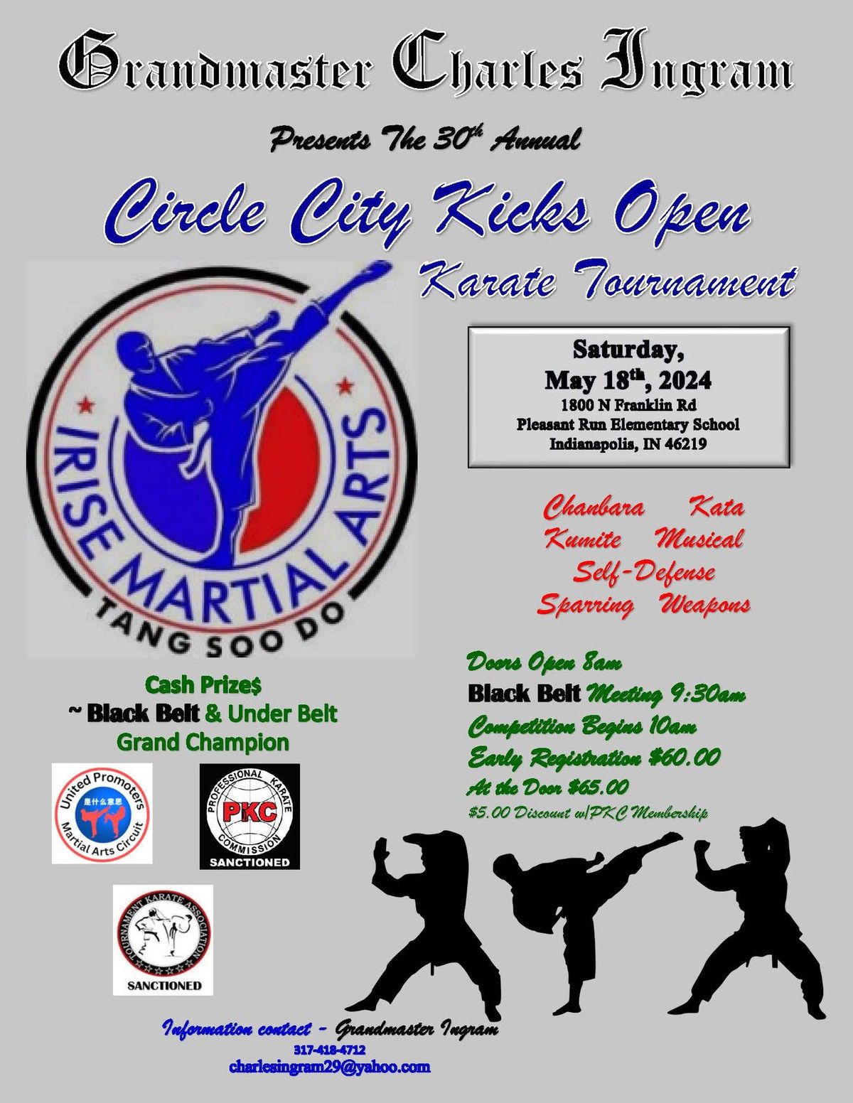The 30th Annual Circle City Kicks Open Karate Tournament