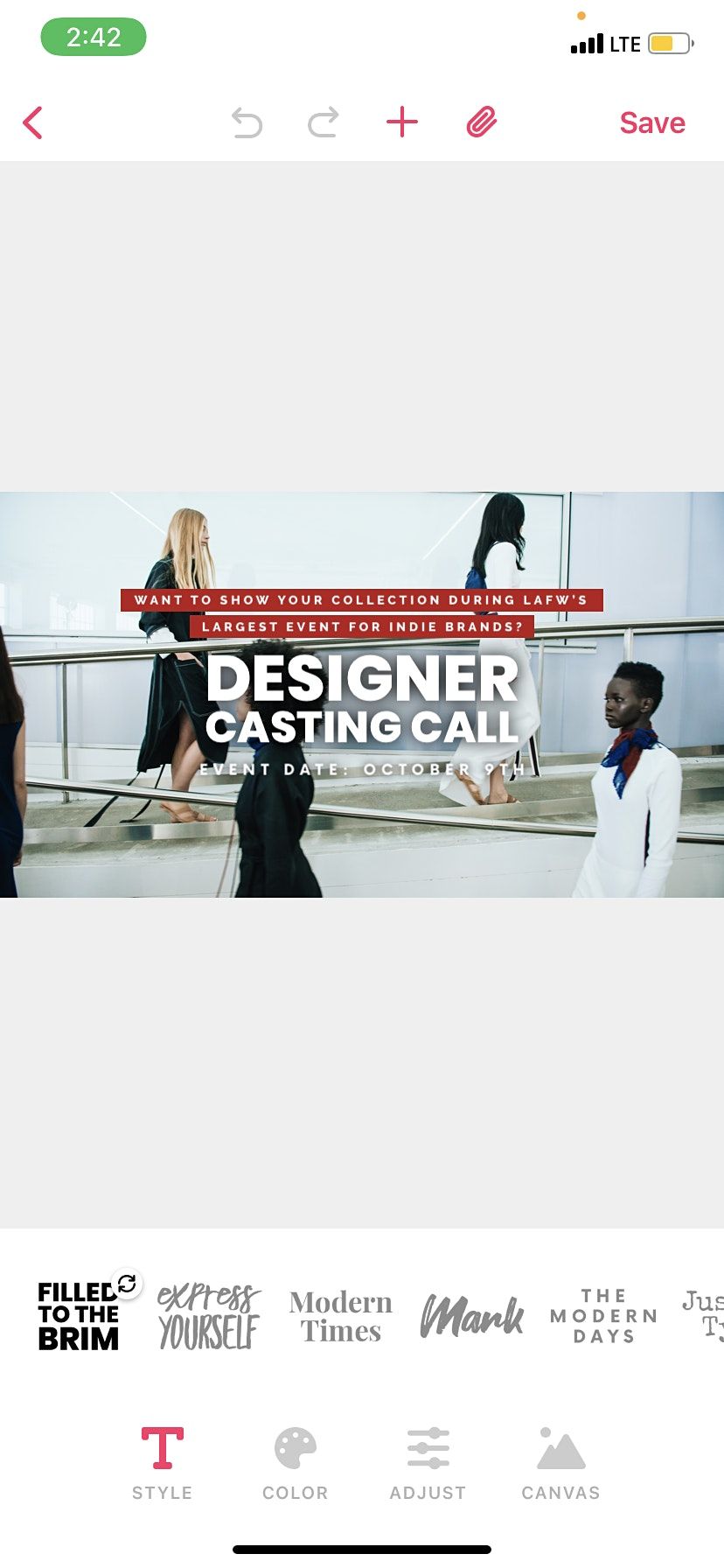 Designer Casting Call for LA Fashion Week