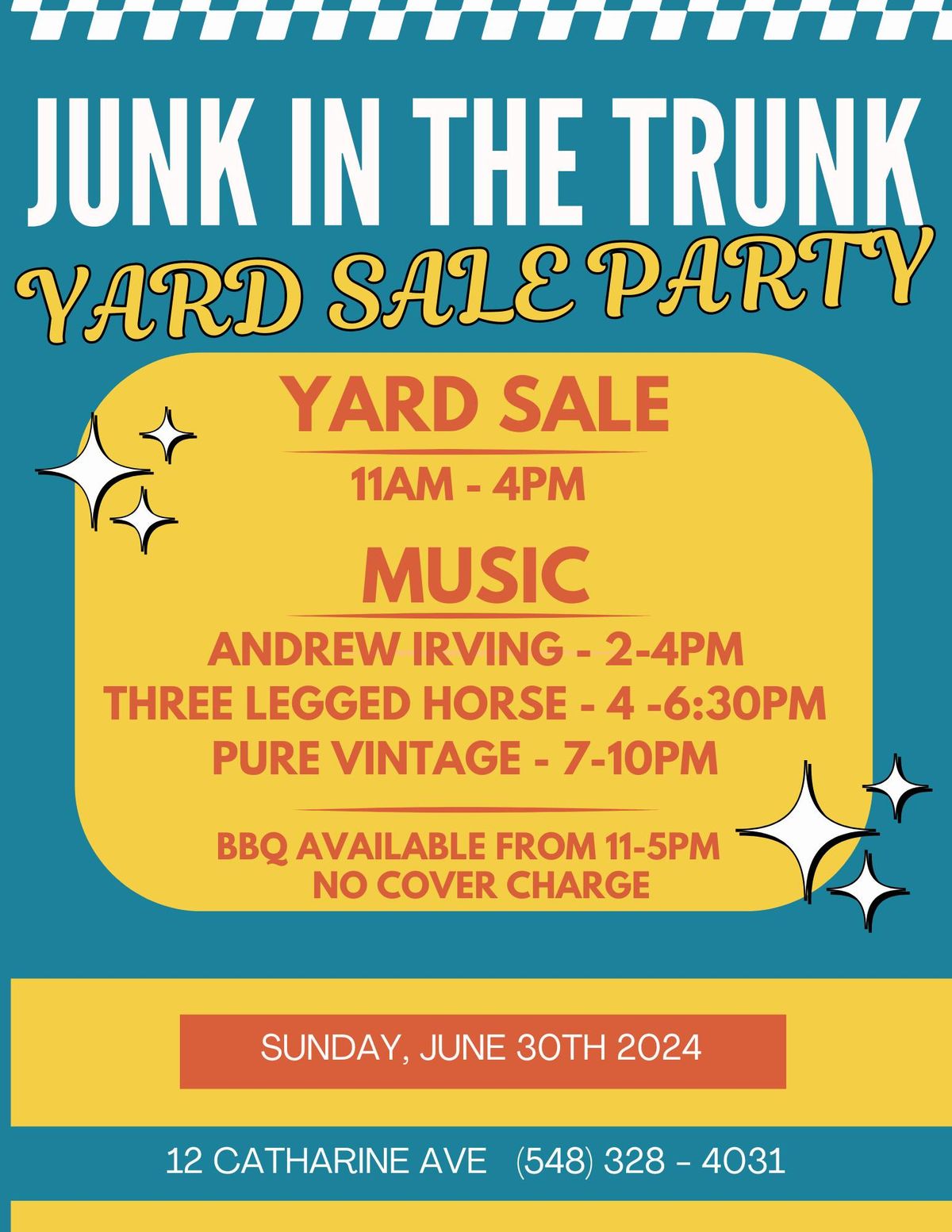 JUNK IN THE TRUNK - Yard Sale Party with Pure Vintage, Three Legged Horse, and Andrew Irving