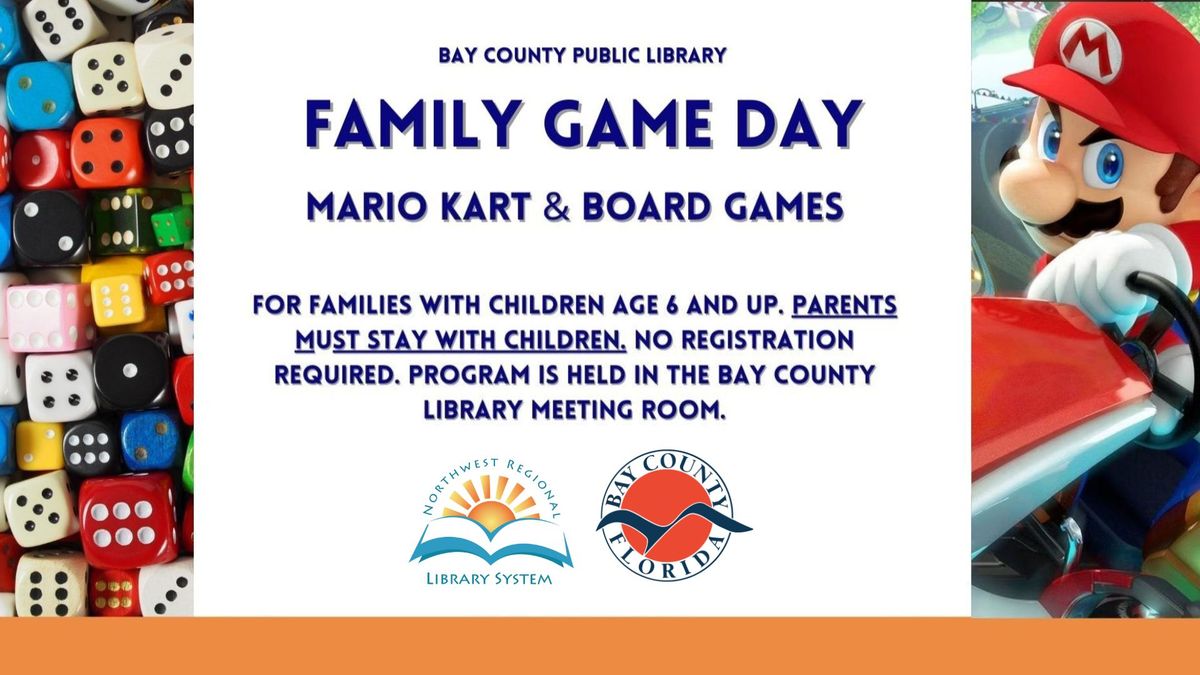 Family Game Day (Families with Children Ages 6 +)