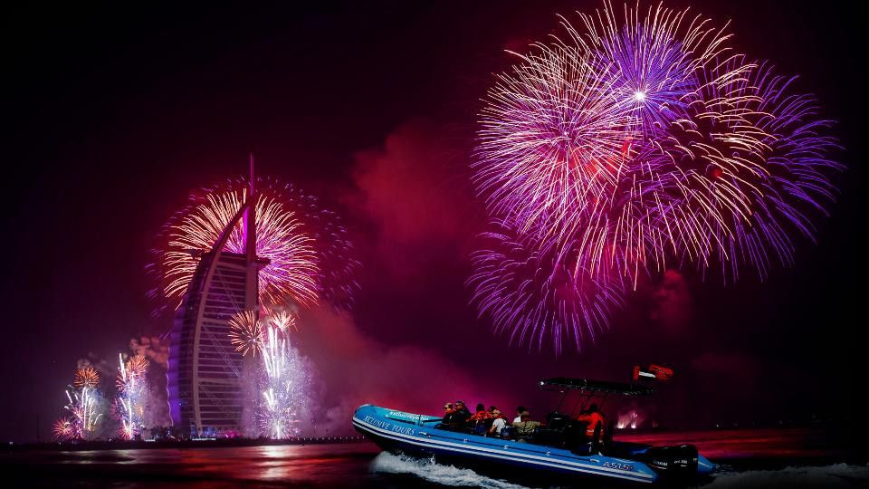 New Year's Eve Spectacular Live Fireworks Aboard in Dubai