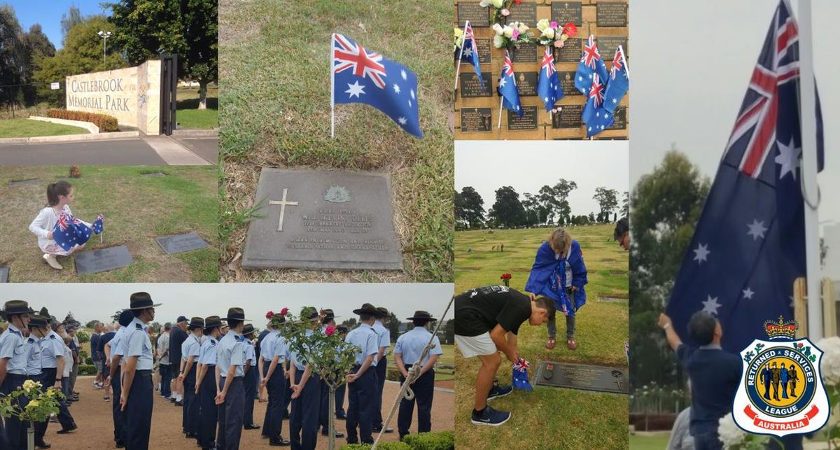 Australia Day Flag Planting - Castle Hill Cemetery