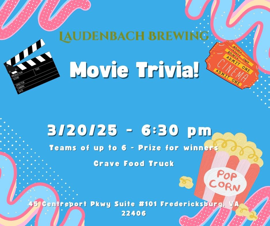 Movie Trivia Night! 6:30 PM