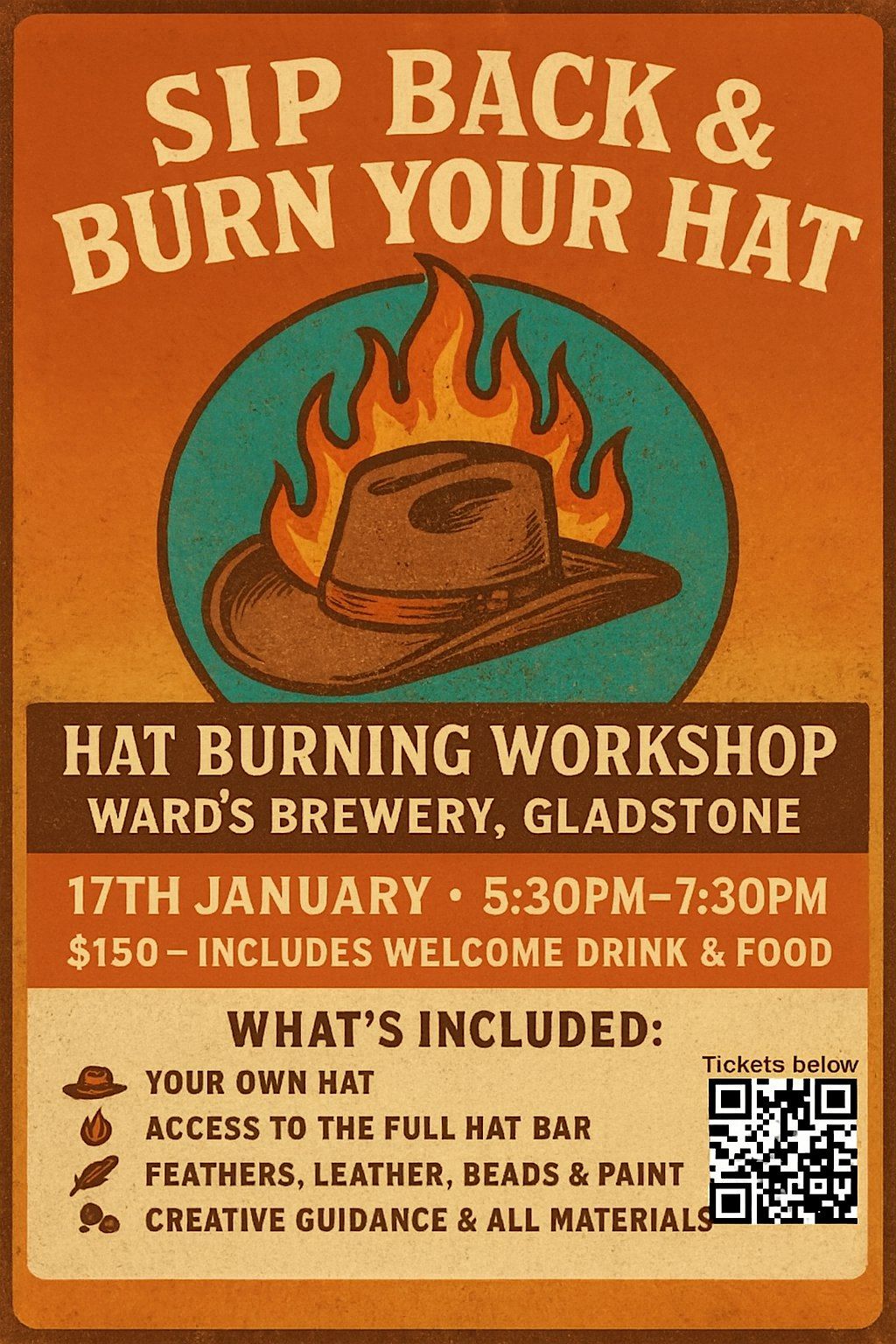 Sip Back and Burn your hat - Fedoras and Trucker Caps!