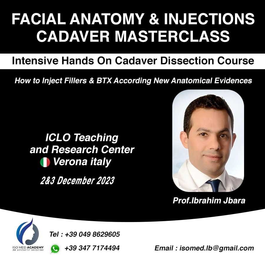 Facial Anatomy &Injection Cadaver masterclass