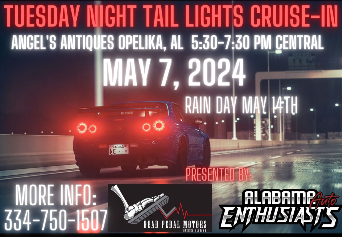Tuesday Night Tailights Cruise-In May 7th