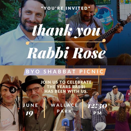 Thank you Rabbi Rose & Religious School BYO Picnic