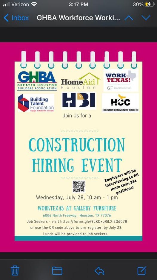 Construction Hiring Event