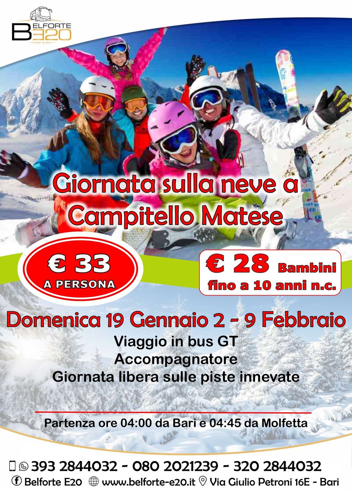 Giornata sulla neve a Campitello Matese 9 Febbraio 2025 By BE20