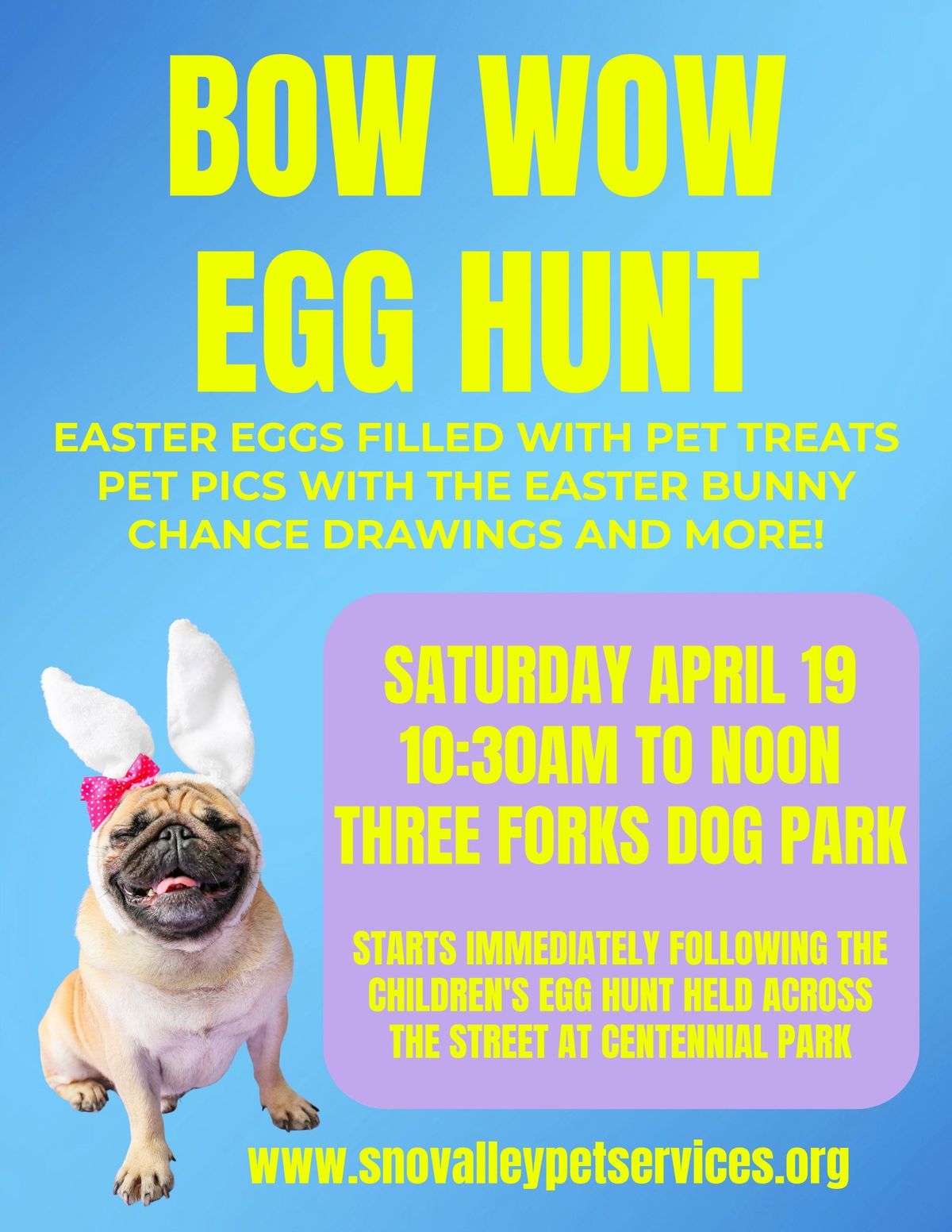 Bow Wow Easter Egg Hunt