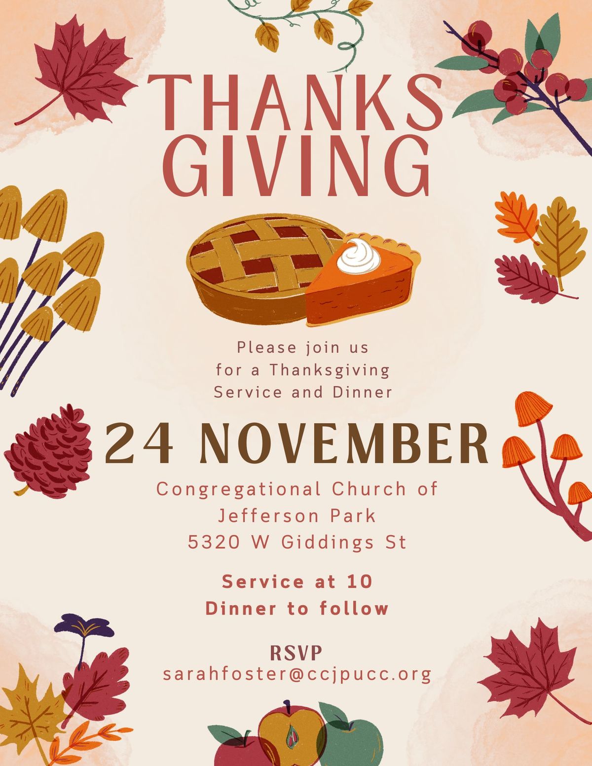 Thanksgiving Service and Dinner