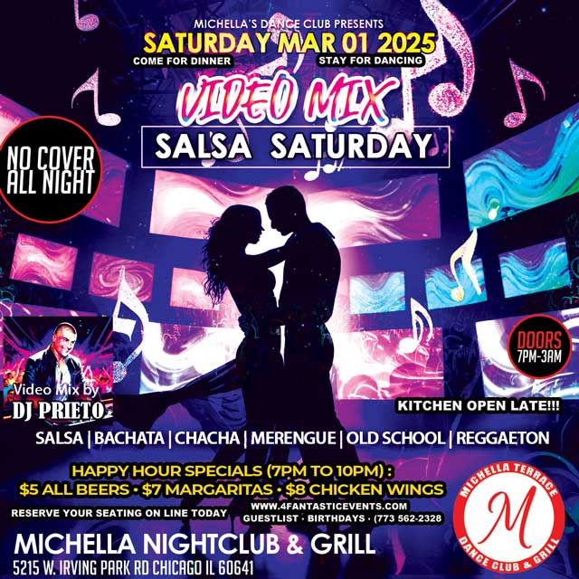 Video Mix Salsa Saturday @ Michella\u2019s Nightclub \u2013 No Cover!