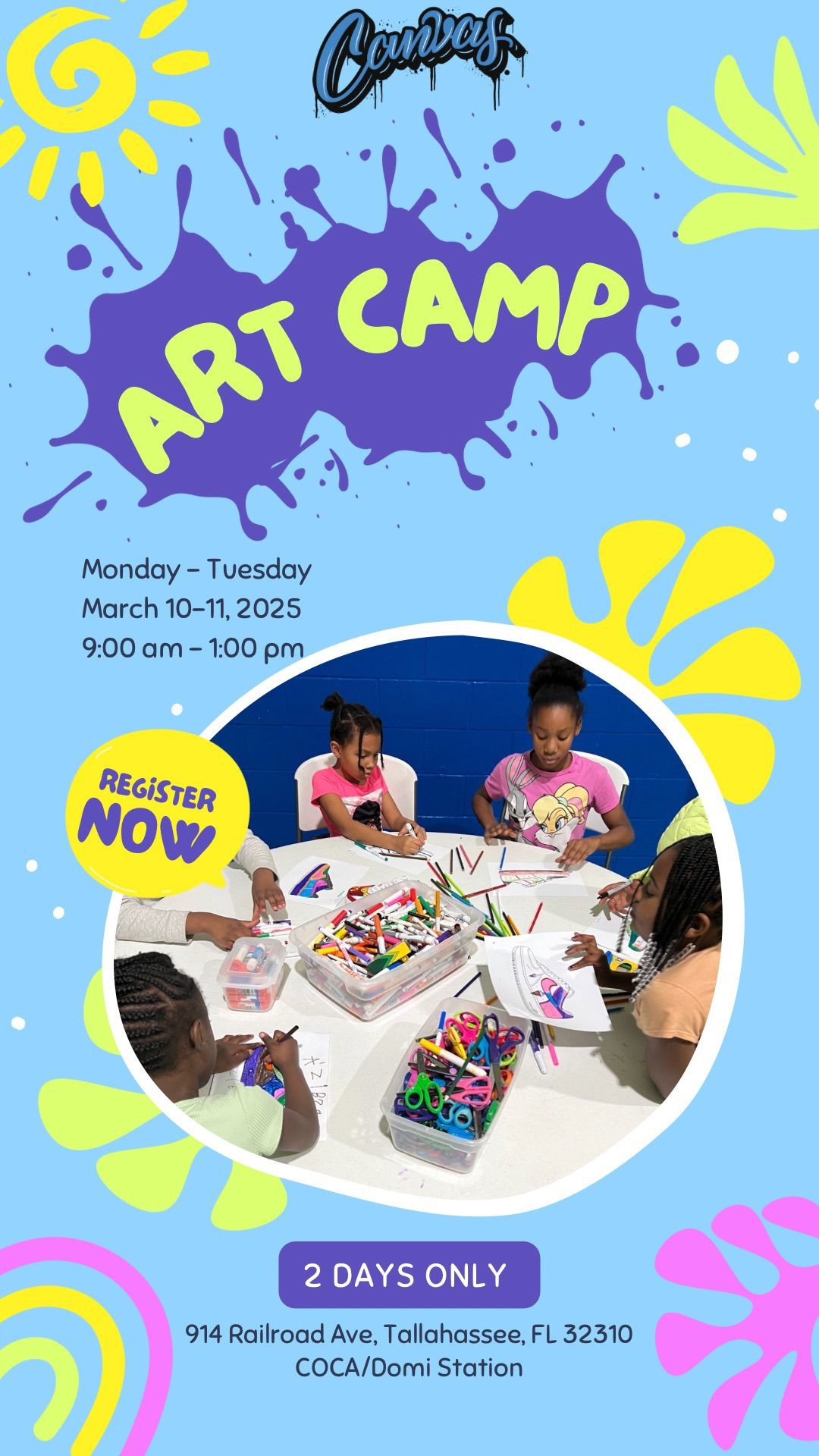 Canvas Art Camp: Spring Break Edition