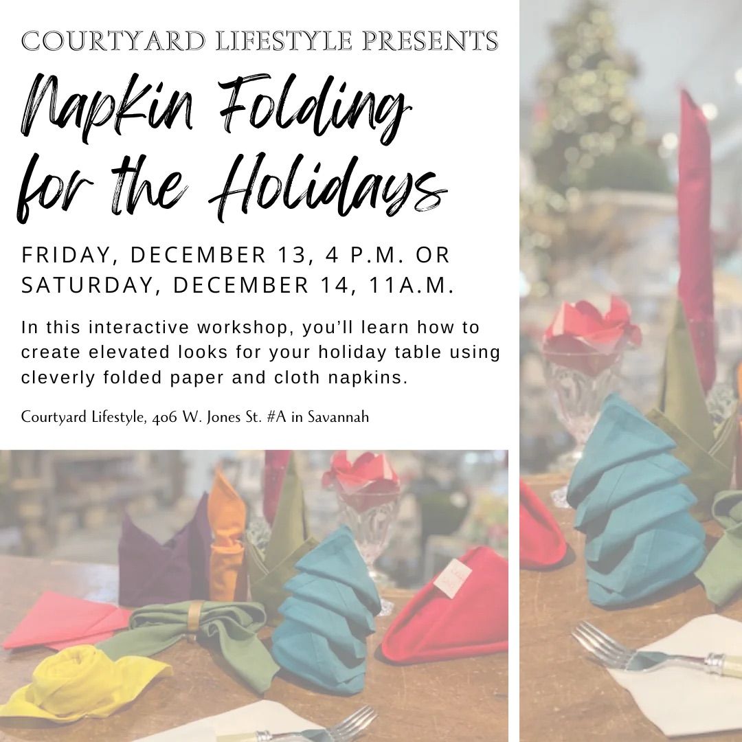 Napkin Folding for the Holidays