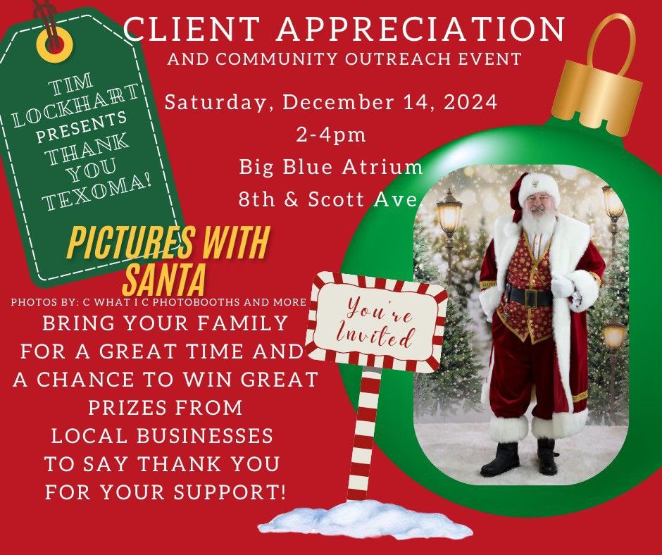 Photos with Santa - Thank You Texoma |Presented by Tim Lockhart