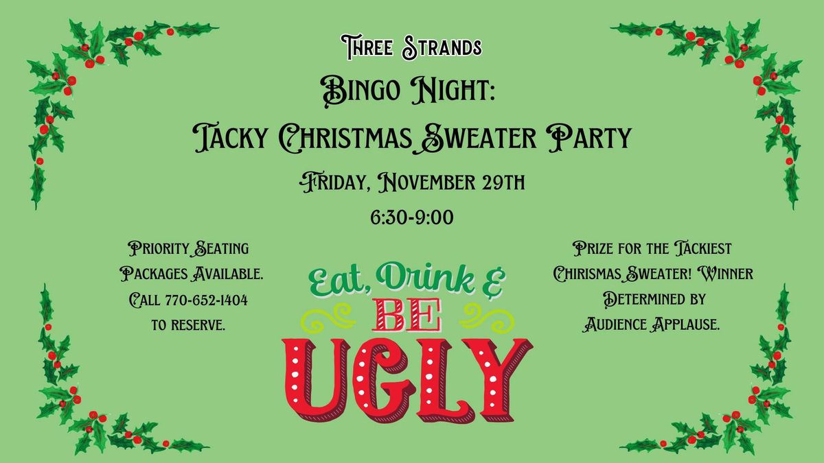 Bingo Night: Tacky Christmas Sweater Party