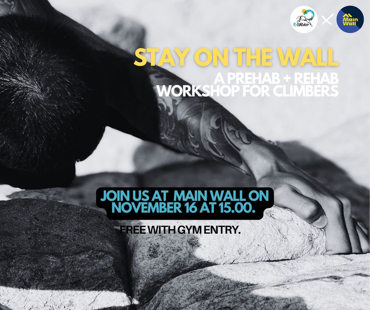 Stay on the wall: a prehab + rehab workshop for climbers 