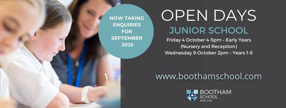 Bootham Junior School Open Day Years 1- 6