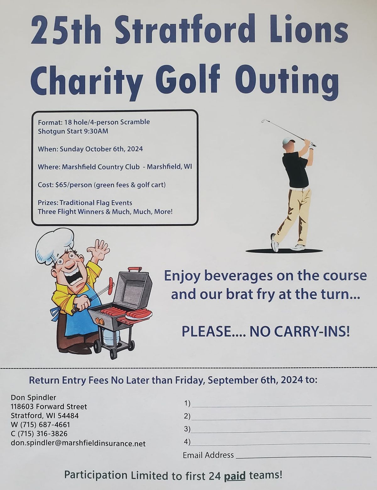 25th Stratford Lion's Charity Golf Outing