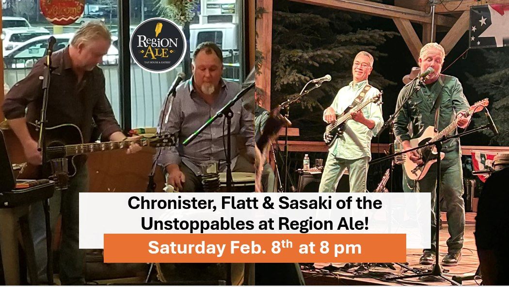 Chronister, Flatt & Sasaki of the Unstoppables at Region Ale!