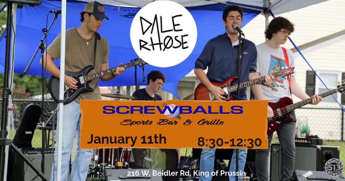 Join us at Screwballs in welcoming Dale Rhose!