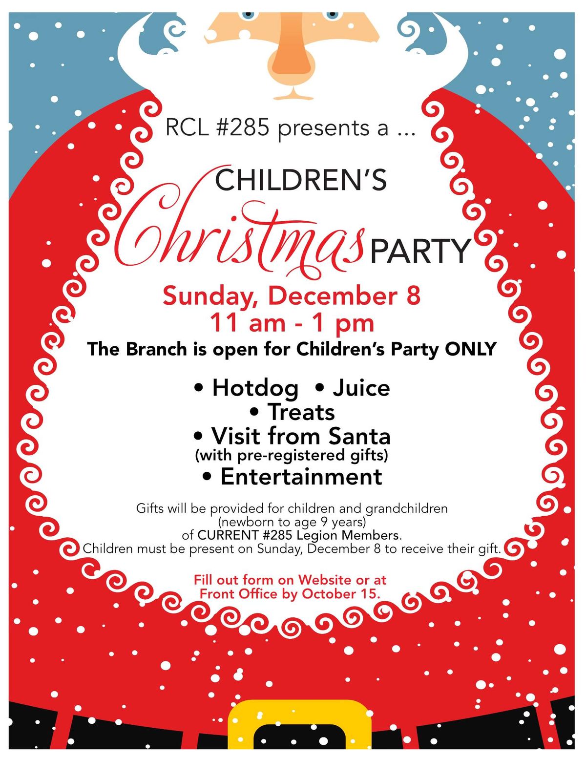 Branch #285 Children's Christmas Party