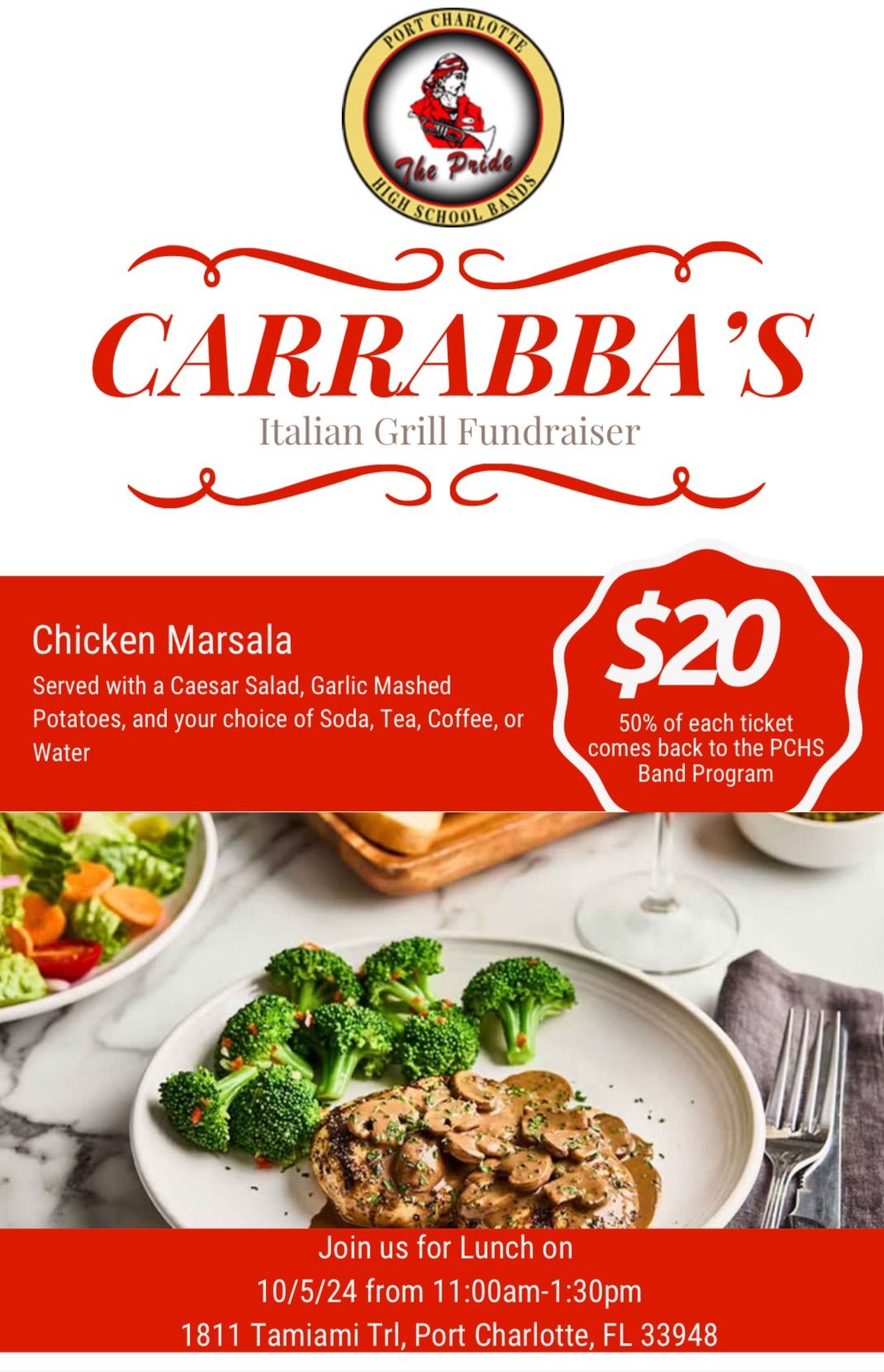 Carrabba\u2019s Fundraiser for PCHS Band