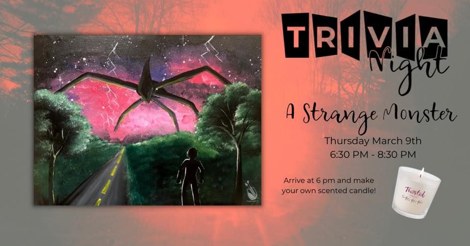 Trivia Night A Strange Monster, add a candle!, Painting with a Twist (Fort Collins, CO), 9