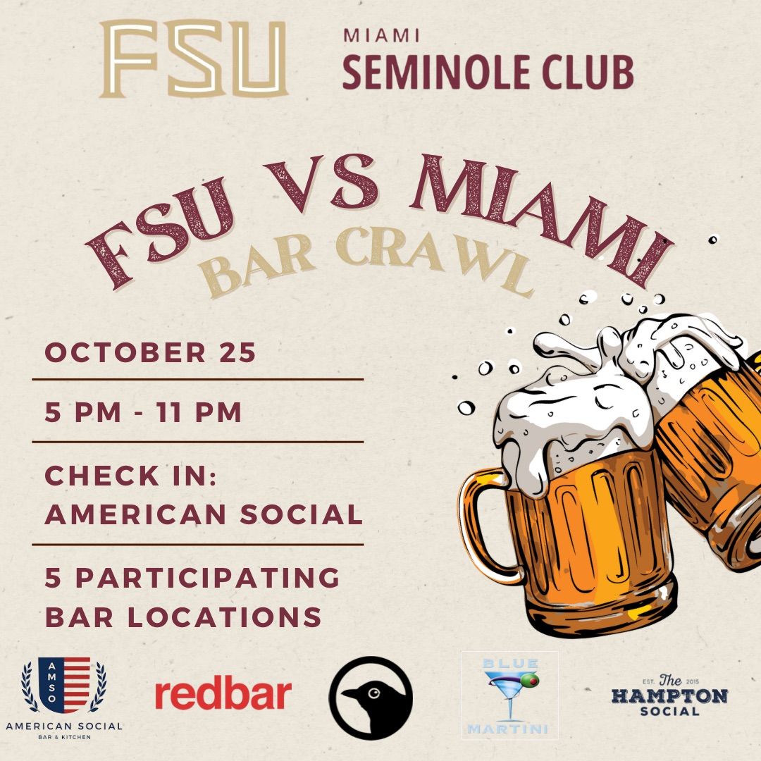 FSU vs Miami Bar Crawl, American Social Brickell (Miami, FL), 25