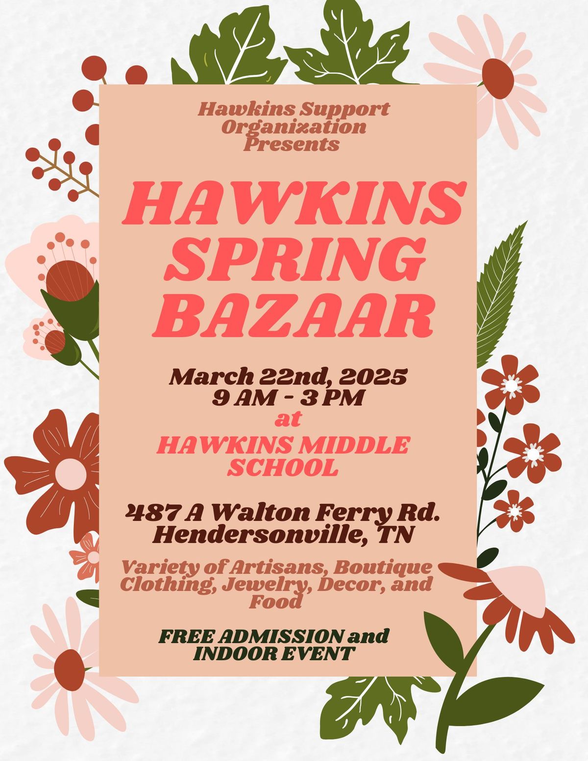 Hawkins Spring Bazaar 2025