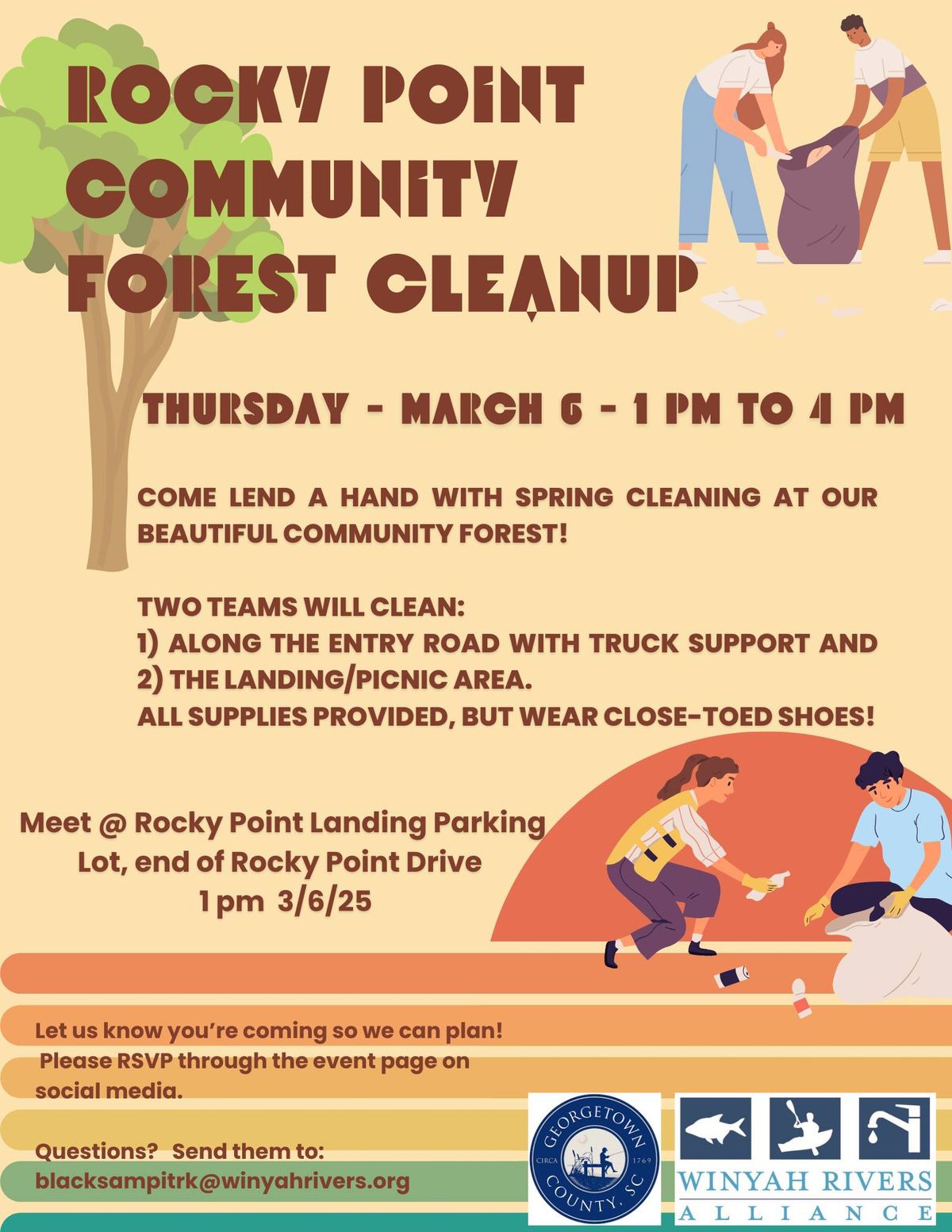 Rocky Point Community Forest Spring Cleanup